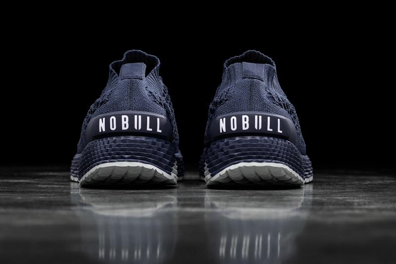 Men's Nobull Reflective Knit Running Shoes Navy | SG Z2032U